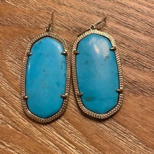 kendra scott danielle earrings in turquoise stone